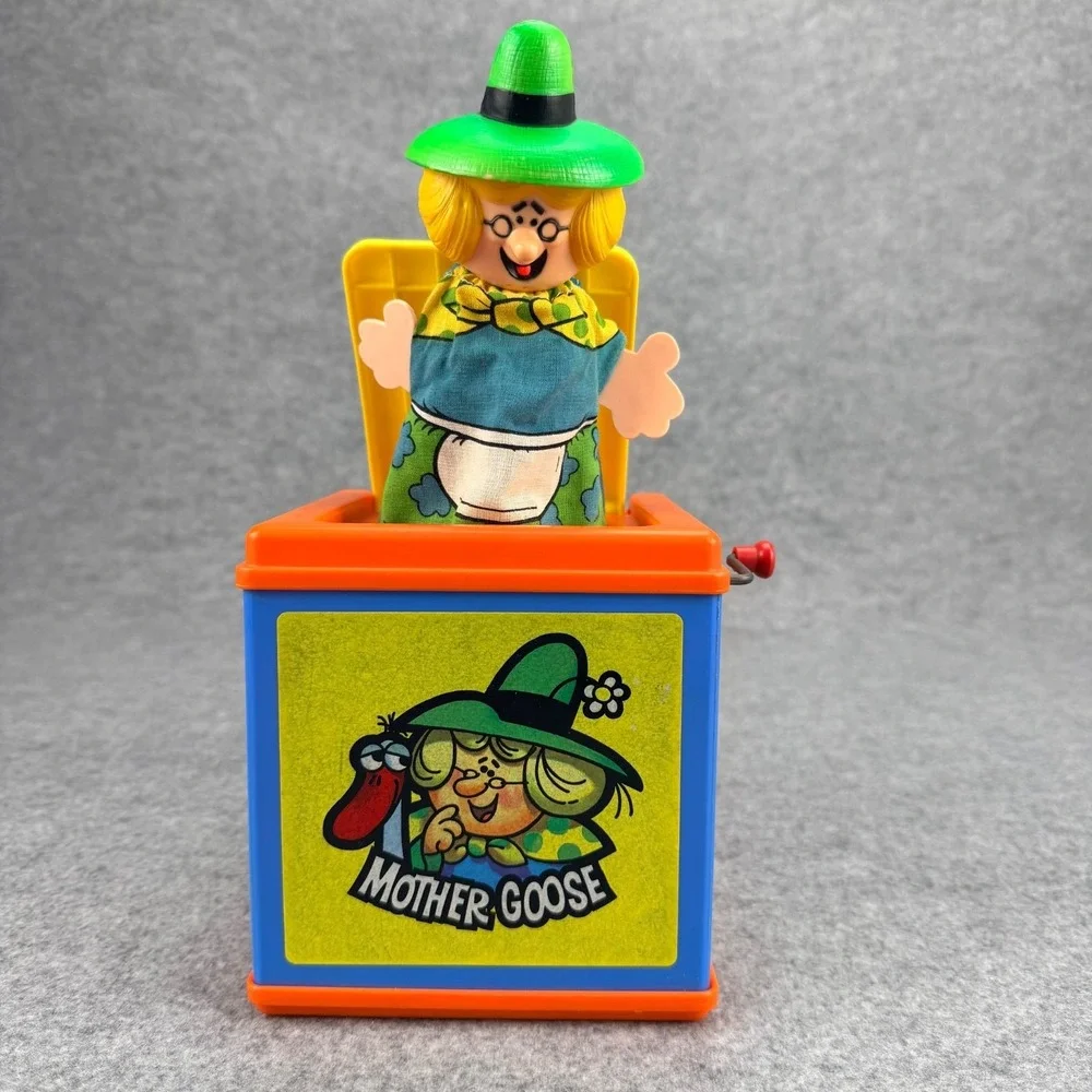 Vintage 1976 Mattel Mother Goose Jack in the Box Toy Works Pop Up